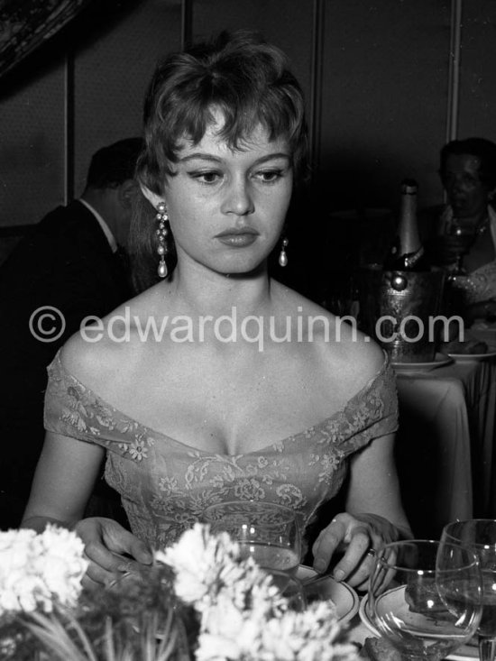 Brigitte Bardot. Cannes Film Festival 1955. - Photo by Edward Quinn