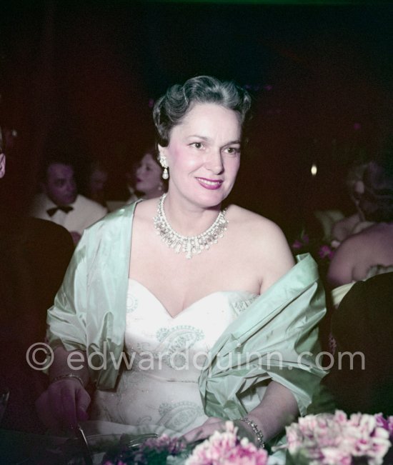 The Begum Aga Khan. Cannes Film Festival 1956. - Photo by Edward Quinn