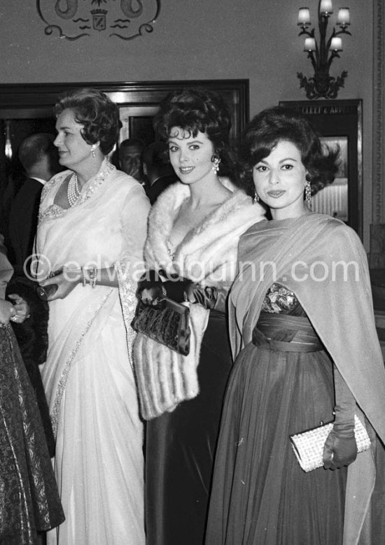 The Begum, Tina Louise and Haya Harareet. Cannes Film Festival 1960. - Photo by Edward Quinn