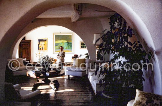 Dirk Bogarde, British leading actor of Dutch descent, at his home. Grasse 1980. - Photo by Edward Quinn