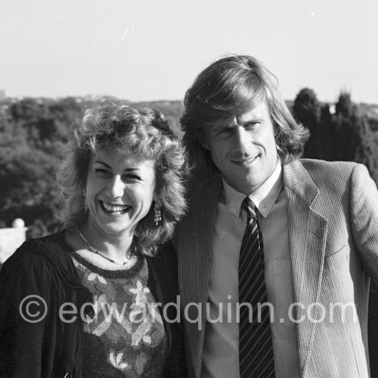 Björn Borg and his wife Mariana Simionescu. Monte Carlo Country Club Jan 6 1984. - Photo by Edward Quinn