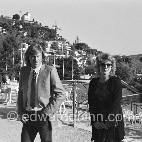 Björn Borg and his wife Mariana Simionescu. Monte Carlo Country Club Jan 6 1984. - Photo by Edward Quinn