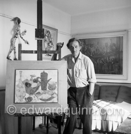 Florentine painter Manfredo Borsi at his home. Saint-Paiu-de-Vence 1958. - Photo by Edward Quinn