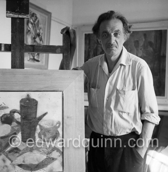 Florentine painter Manfredo Borsi at his home. Saint-Paiu-de-Vence 1958. - Photo by Edward Quinn