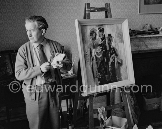 Irish painter and writer George Campbell. Dublin 1963 - Photo by Edward Quinn