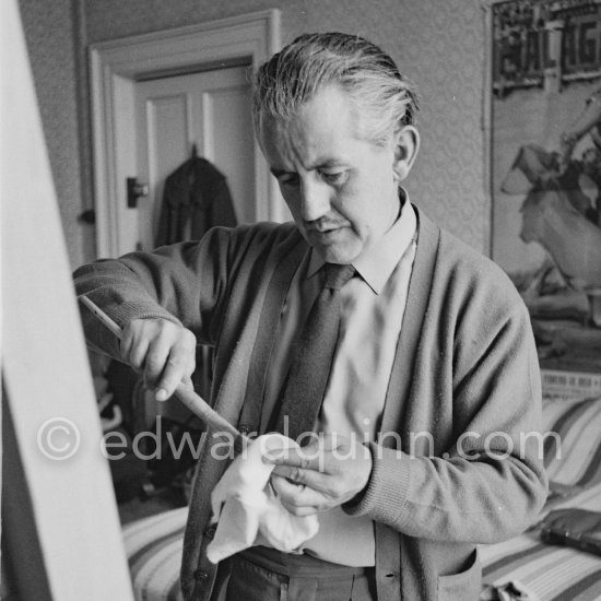 Irish painter and writer George Campbell. Dublin 1963 - Photo by Edward Quinn