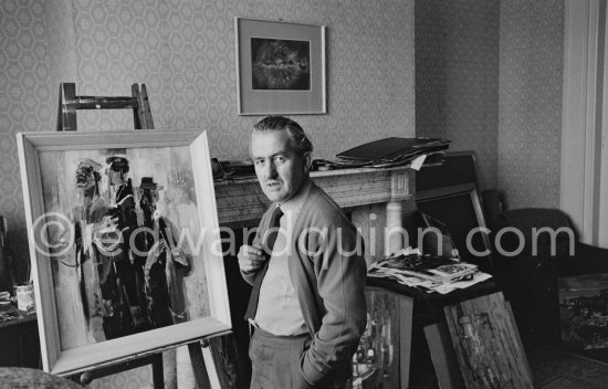 Irish painter and writer George Campbell. Dublin 1963. - Photo by Edward Quinn