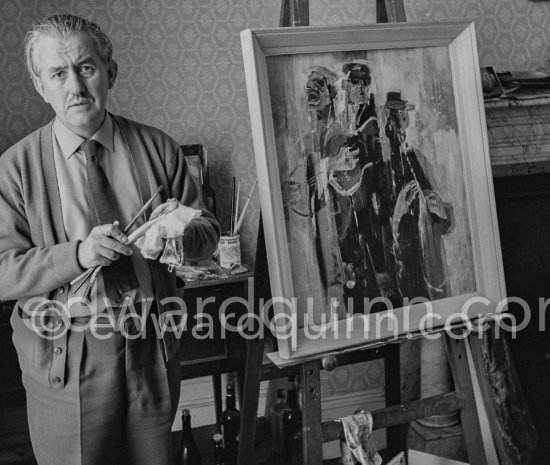 Irish painter and writer George Campbell. Dublin 1963 - Photo by Edward Quinn