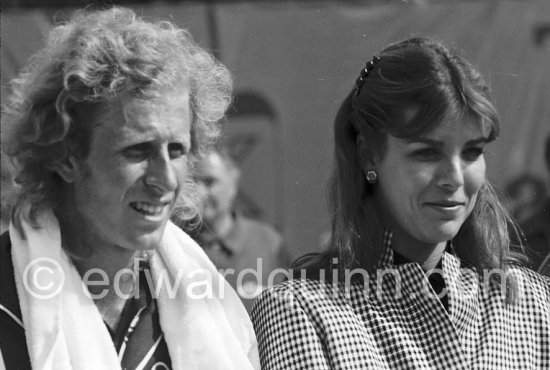 Princess Caroline of Monaco and Vitas Gerulaitis. Tennis Open of Monte Carlo 1979. - Photo by Edward Quinn