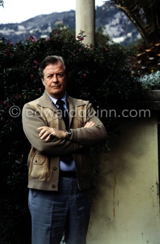 James Clavell ("Shogun"). Saint-Jean-Cap-Ferrat 1982. - Photo by Edward Quinn