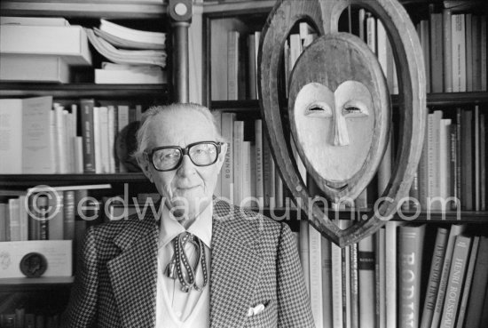 British art historian and art collector Douglas Cooper at his office in Monte Carlo, 1983. - Photo by Edward Quinn