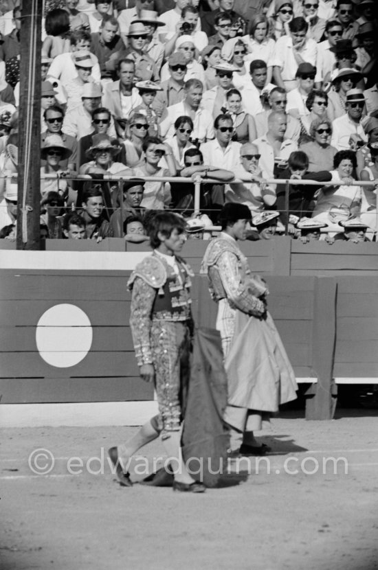 El Cordobes in the bull ring at Fréjus. 1965. A bullfight Picasso attended (see "Picasso"). - Photo by Edward Quinn