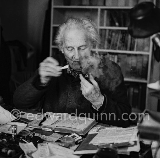 Actor, director and scenic designer Edward Gordon Craig. Villa Chapignac, Vence 1952. - Photo by Edward Quinn