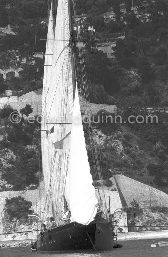 Niarchos\' Schooner Le Créole. Villefranche 1955 - Photo by Edward Quinn