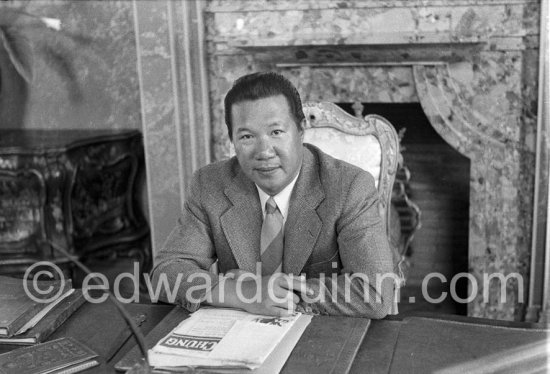 Bao Dai, Empereur d’Annam. Chateau de Thorenc, Cannes 1953. - Photo by Edward Quinn