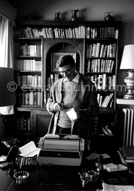 American novelist Paul Gallico ("The Snow Goose") at his home in Antibes 1962. - Photo by Edward Quinn