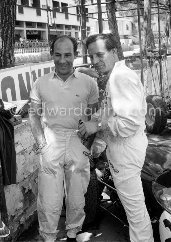 Stirling Moss and Innes Ireland. Monaco Grand Prix 1960. - Photo by Edward Quinn