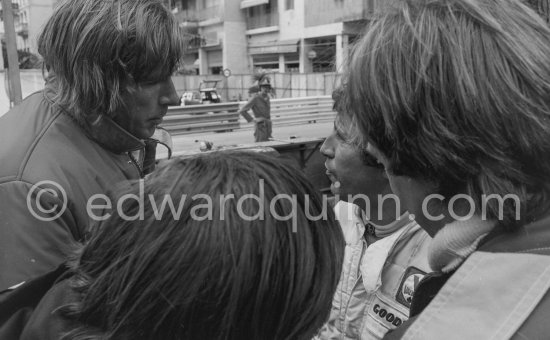 James Hunt, Mario Andretti and Ronnie Peterson. Monaco Grand Prix 1978. - Photo by Edward Quinn