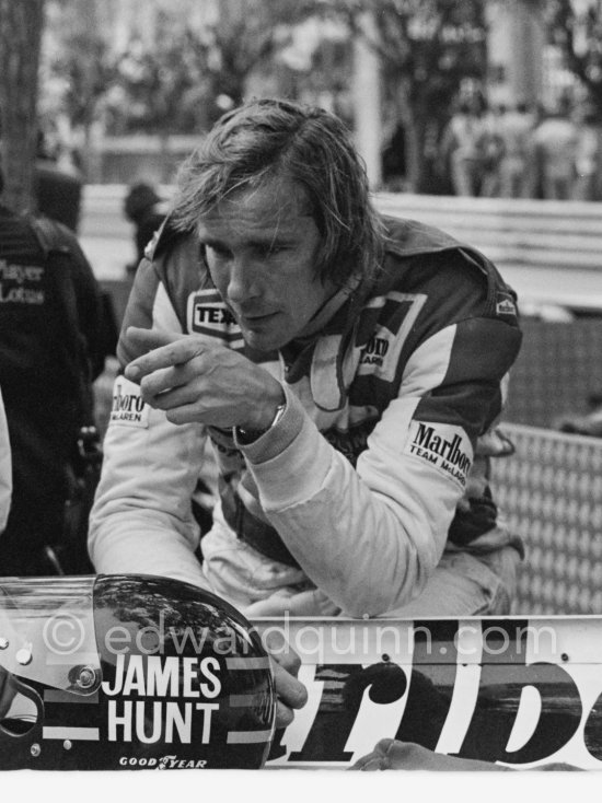 James Hunt. Monaco Grand Prix 1978. - Photo by Edward Quinn