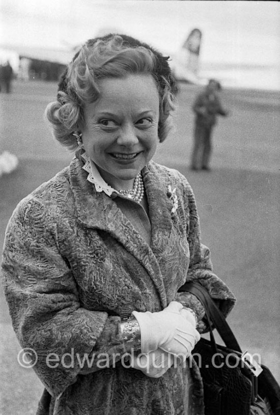 Sonia Henie, ten times world figure skating champion and film star. Nice 1957. - Photo by Edward Quinn