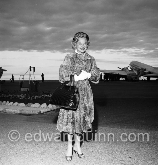 Sonia Henie, ten times world figure skating champion and film star. Nice 1957. - Photo by Edward Quinn