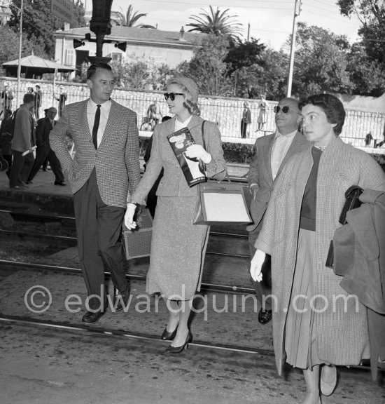 Grace Kelly arriving at Cannes station 1955 with the original
