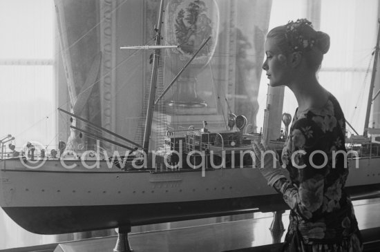 Grace Kelly (later to become Princess Grace) at the Royal Palace just before she met Prince Rainier for the first time. One of Prince Rainier’s personal servants, Michel Demorizi, guided her around some of the great number of rooms of the Royal Palace. Monaco 1955. - Photo by Edward Quinn