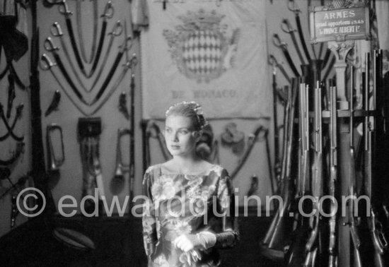 Grace Kelly (later to become Princess Grace) at the Royal Palace just before she met Prince Rainier for the first time. One of Prince Rainier’s personal servants, Michel Demorizi, guided her around some of the great number of rooms of the Royal Palace. Monaco 1955. - Photo by Edward Quinn