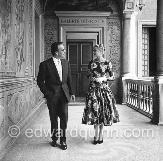 Grace Kelly’s first meeting with Prince Rainier, the man who would become her husband, 1955. To break the ice between two shy people it was decided they should go for a walk in the palace gardens. The couple were married in Monaco the following year. Monaco 1955. - Photo by Edward Quinn