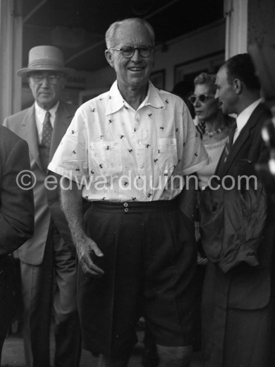 Joseph Kennedy, former American ambassador, father of John Kennedy, at Nice airport 1954. - Photo by Edward Quinn