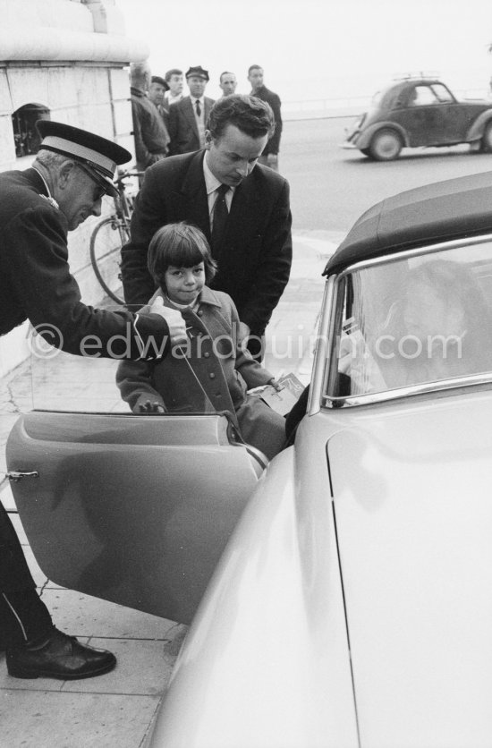 Princess Yasmina (daughter of Aly and Rita Hayworth. Car: 1955-63 Mercedes-Benz 190SL - Photo by Edward Quinn