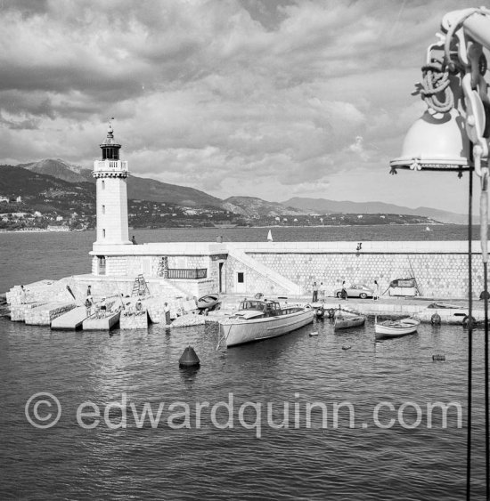 Monaco harbor with a Porsche 356. Monaco 1957. - Photo by Edward Quinn