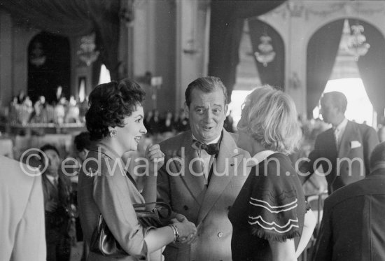 Marcel Pagnol and Gina Lollobrigida. Cannes Film Festival 1955. - Photo by Edward Quinn