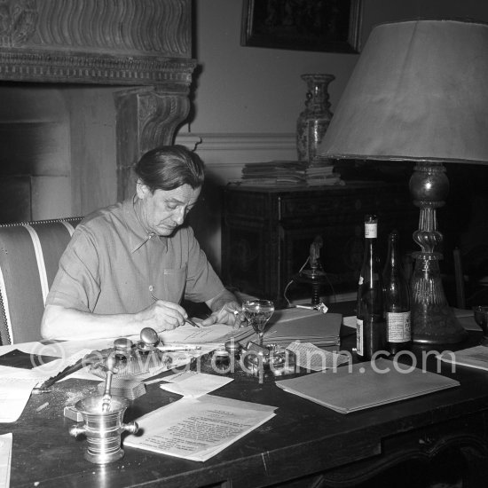 French novelist, playwriter and filmmaker Marcel Pagnol. Monte Carlo 1953. - Photo by Edward Quinn