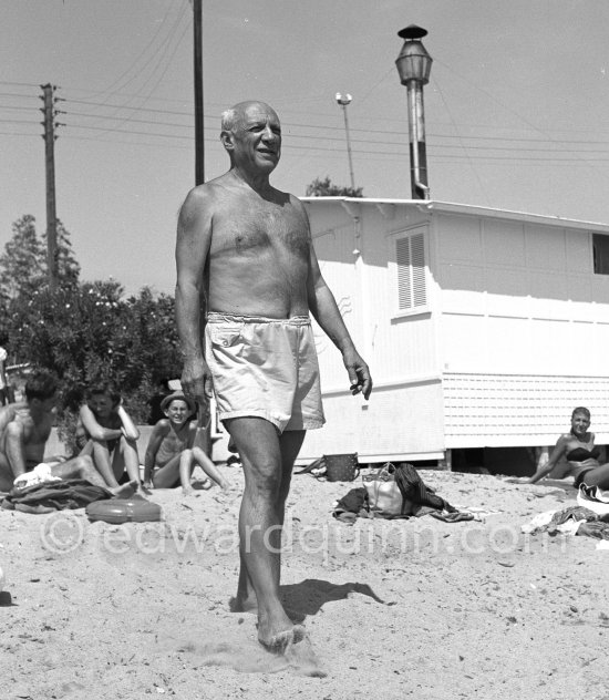 Pablo Picasso at Golfe-Juan 1954. | Edward Quinn Photographer