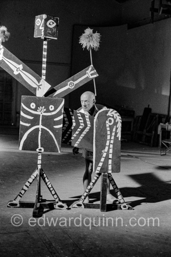 "Le mystère Picasso”, Nice, Studios de la Victorine 1955. - Photo by Edward Quinn