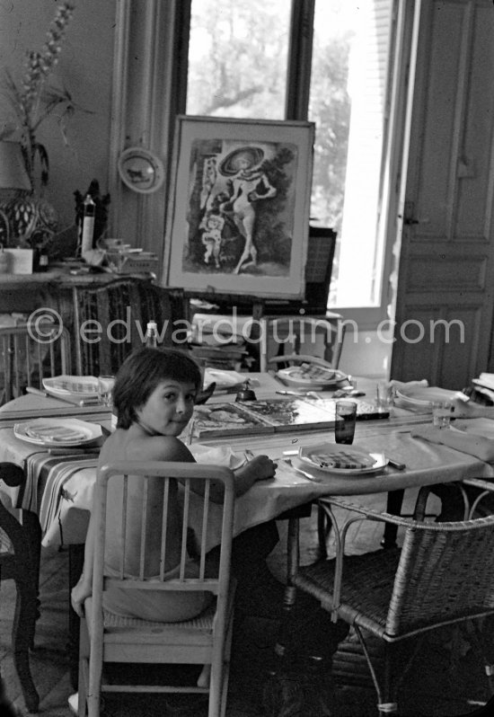 Paloma Picasso and Catherine Hutin. La Californie, Cannes 1957. - Photo by Edward Quinn