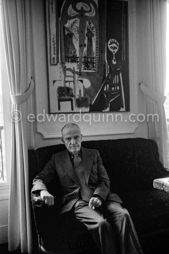 Michel Leiris, French Writer, husband Of Louise Leiris (Galérie Louise Leiris). Paris 1983 - Photo by Edward Quinn