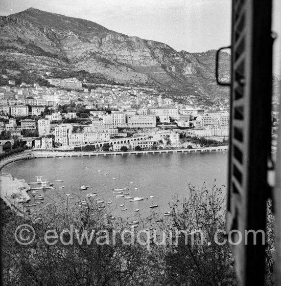 View from Edward Quinn\'s flat, Rue basse, Monaco 1951 - Photo by Edward Quinn