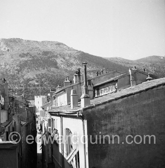 View from Edward Quinn\'s flat, Rue basse, Monaco 1951 - Photo by Edward Quinn