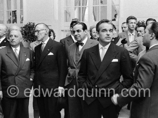 Prince Rainier after the press conference re wedding. Monaco 1956. - Photo by Edward Quinn