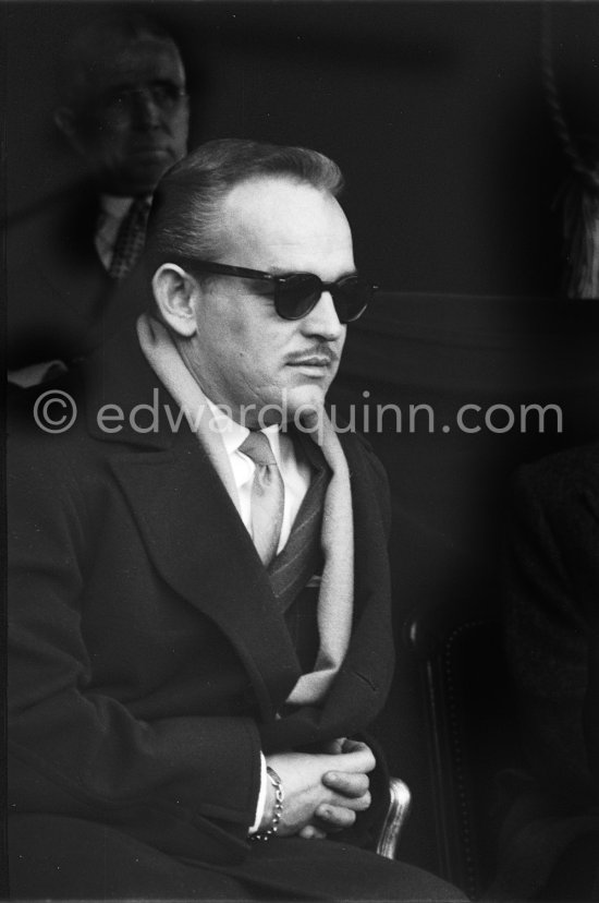 Prince Rainier. Rallye Monte Carlo 1958. - Photo by Edward Quinn