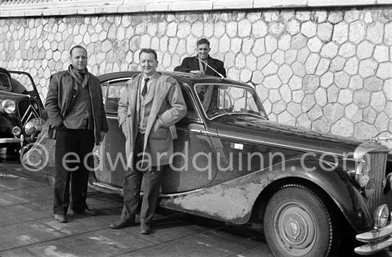 N° 213 Balley / Carey EIR on Jaguar MK V. Rallye Monte Carlo 1951. - Photo by Edward Quinn