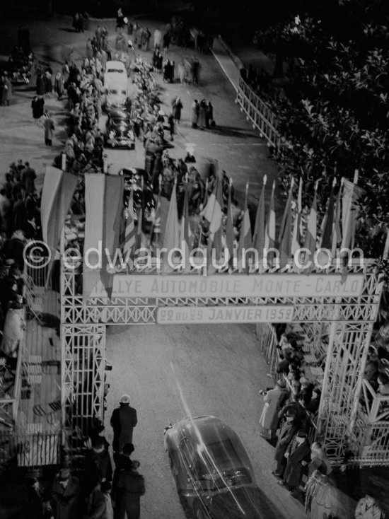 Start to the Rally. Monte Carlo Rally 1952. - Photo by Edward Quinn