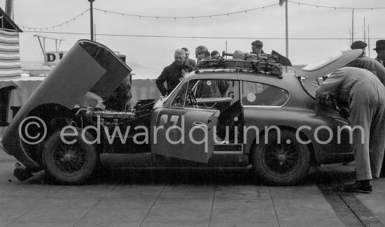 N° 63 Carter / Ropner on Aston Martin DB2-4. Monte Carlo Rally 1956. - Photo by Edward Quinn