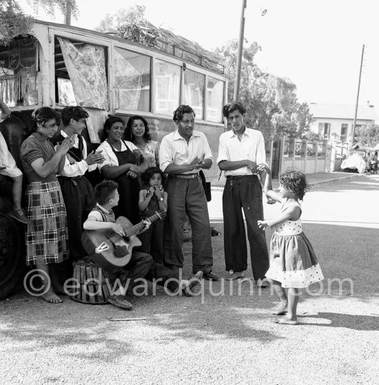 Gypsies on the occasion of the yearly pilgrimage and festival of the Gypsies in honor of Saint Sara, Saintes-Maries-de-la-Mer in 1953. - Photo by Edward Quinn