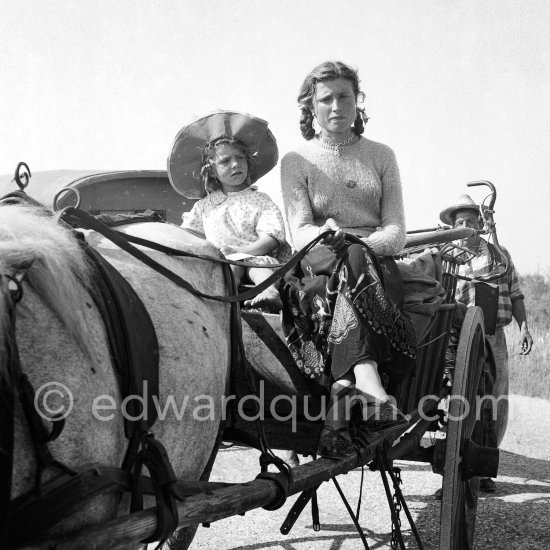 Gypsies on the occasion of the yearly pilgrimage and festival of the Gypsies in honor of Saint Sara, Saintes-Maries-de-la-Mer in 1953. - Photo by Edward Quinn