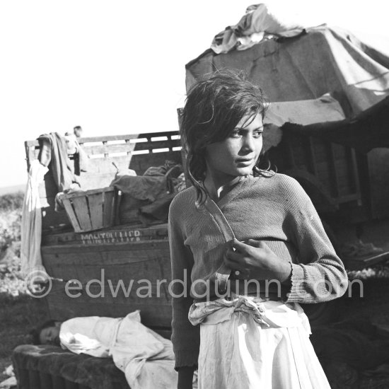 Gypsies on the occasion of the yearly pilgrimage and festival of the Gypsies in honor of Saint Sara, Saintes-Maries-de-la-Mer in 1953. - Photo by Edward Quinn