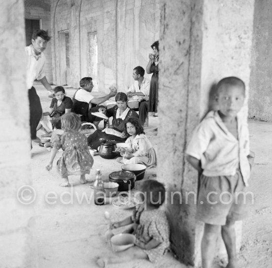 Gypsies on the occasion of the yearly pilgrimage and festival of the Gypsies in honor of Saint Sara, Saintes-Maries-de-la-Mer in 1953. - Photo by Edward Quinn