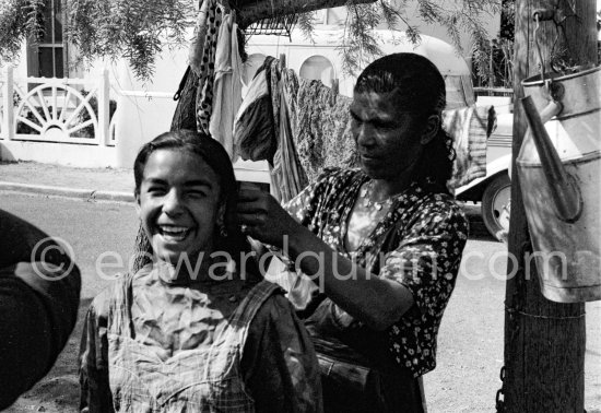 Gypsies on the occasion of the yearly pilgrimage and festival of the Gypsies in honor of Saint Sara, Saintes-Maries-de-la-Mer in 1953. - Photo by Edward Quinn